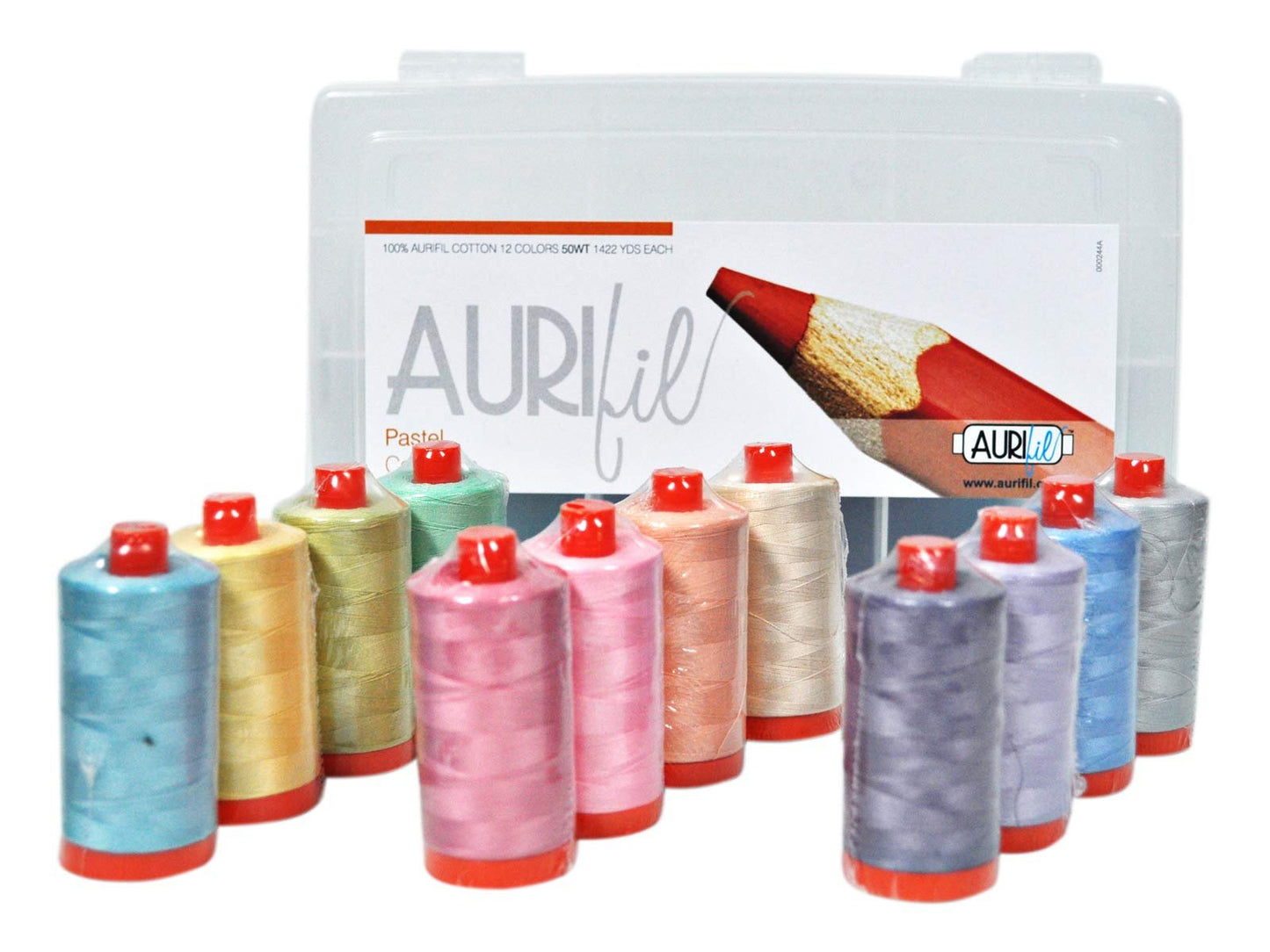 Aurifil Home Collection Pastel 12 Large Spools 50wt