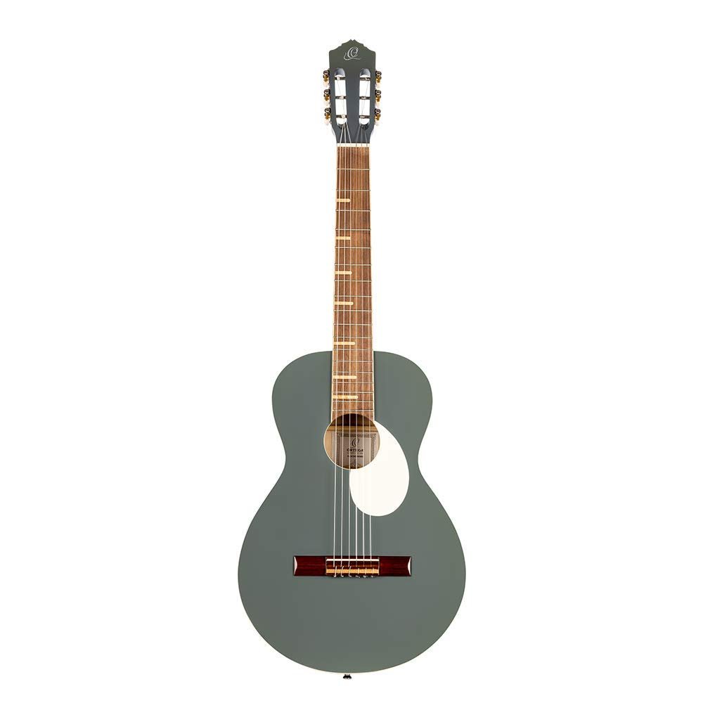 Ortega Guitars 6 Gaucho Series Nylon String Parlor Guitar w/Bag, Right, Platinum Grat (RGA-PLT)