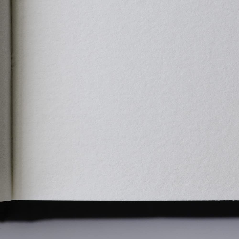 SEAWHITE Black Cloth Hardback Artists Sketchbook 140gsm Landscape A5-149x201mm