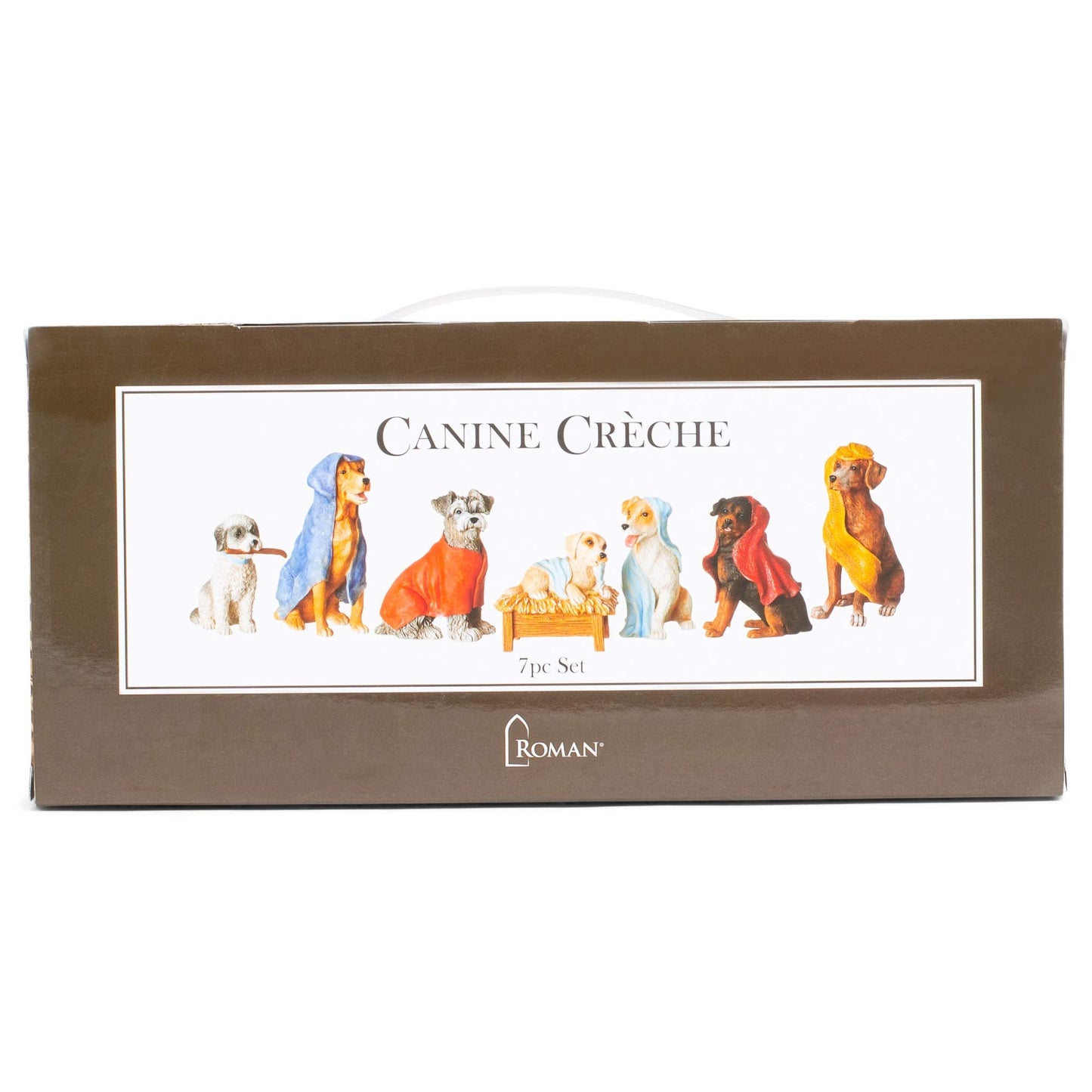 Canine Creche Dog Nativity Scene Decoration, 7 Piece Set