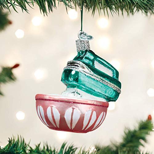 Old World Christmas Glass Blown Ornament Hand Mixer (32294)
