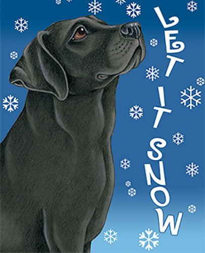 Best of Breed Black Labrador Let It Snow Garden Flag