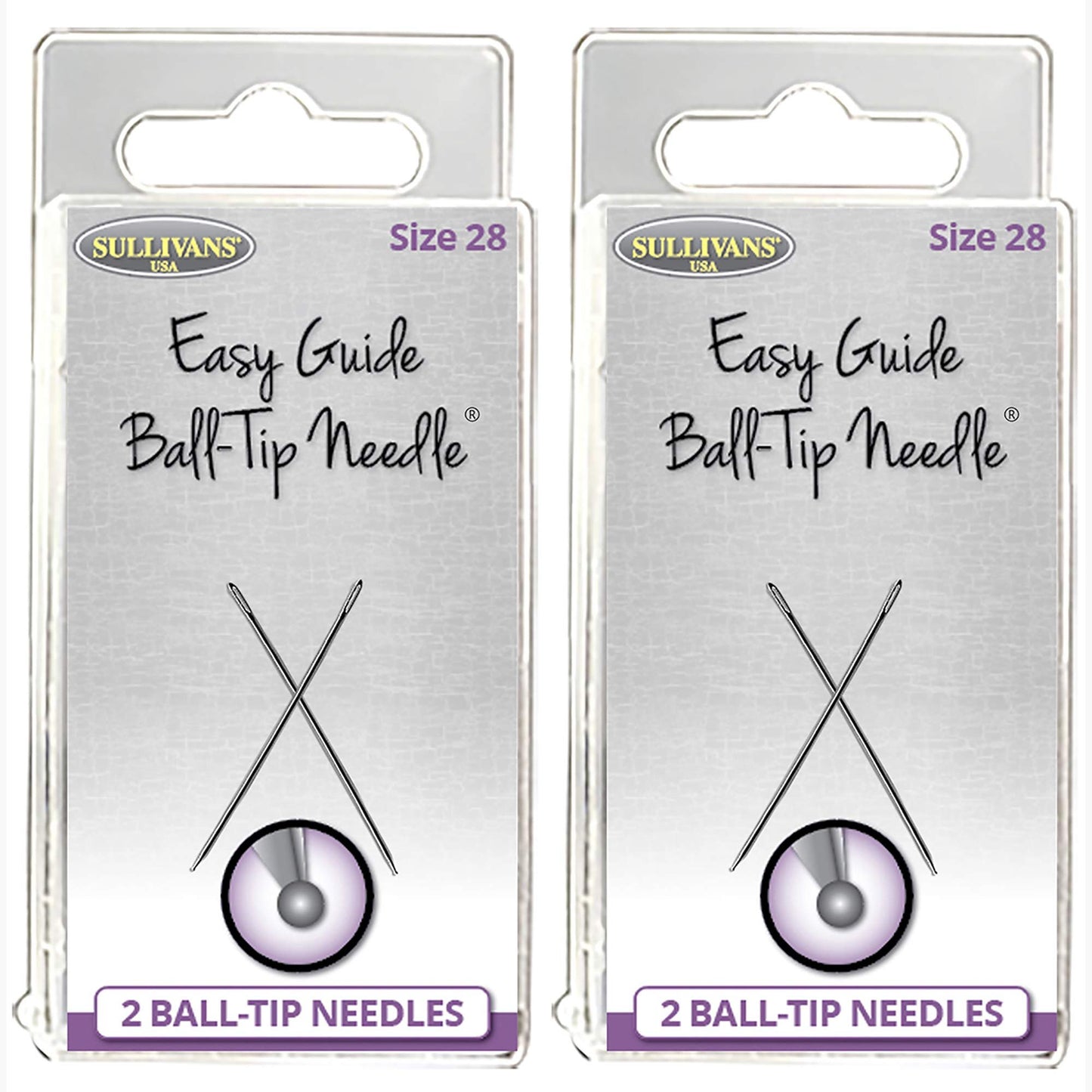 The Easy Guide Ball-Tip Needles® Size 26 and Size 28 Bundle, 4 Packages, 8 Needles