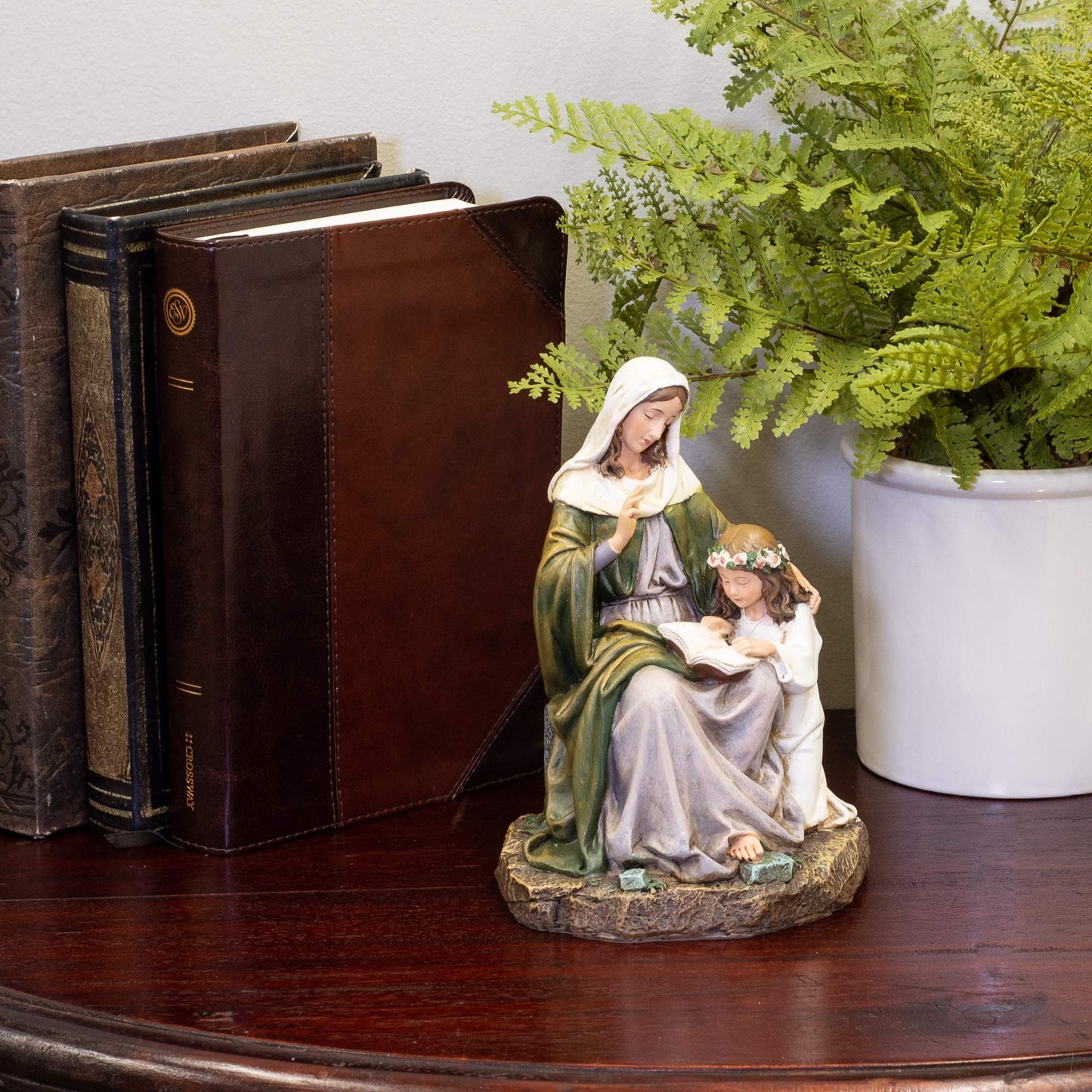 Joseph's Studio by Roman – 7" St. Anne Figurine, Religious Home Décor Statue, Devotional Gift for Prayer & Inspiration