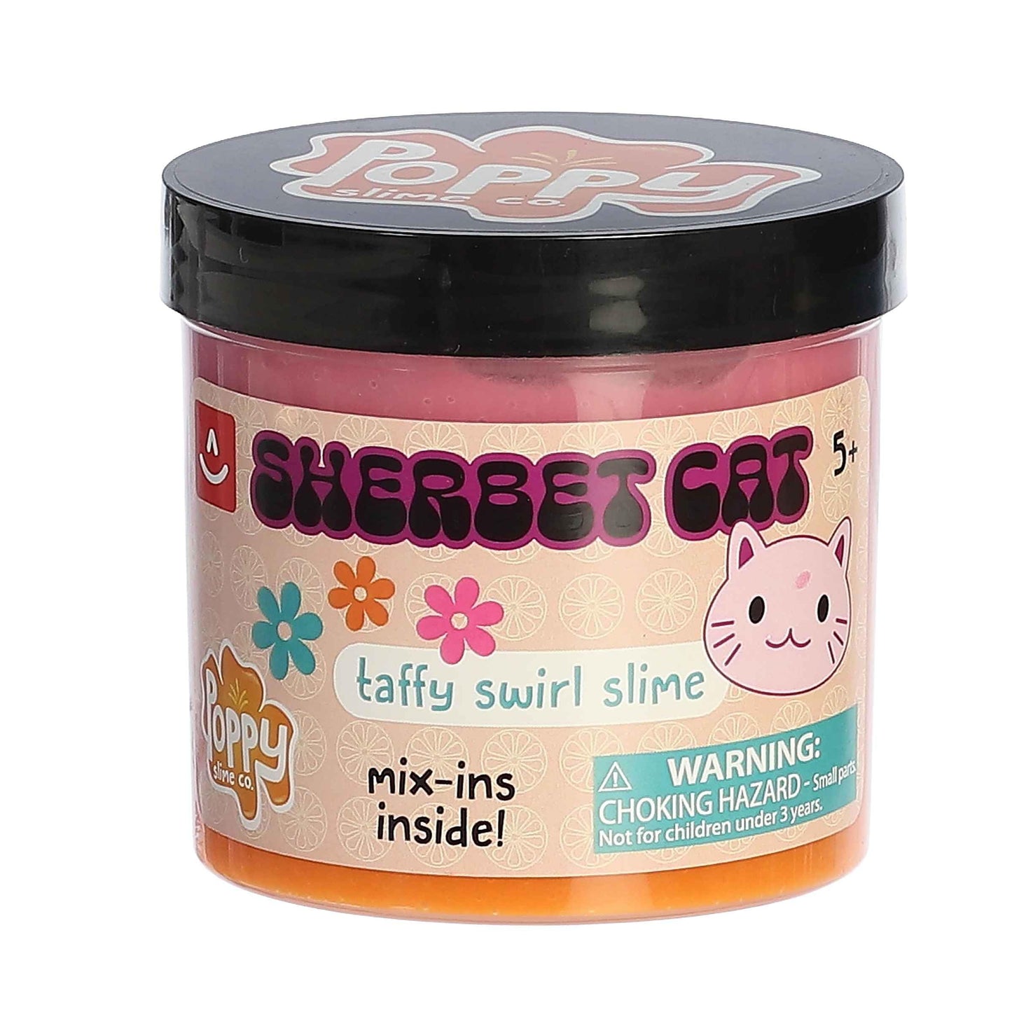 Aurora® Toys Gooey Poppy Slime Co.™ Sherbet Cat Slime Toy - Sensory Play for Fun Playdates - for Kids 5+ Years, Adults, and Parents - Pink 11.3 oz