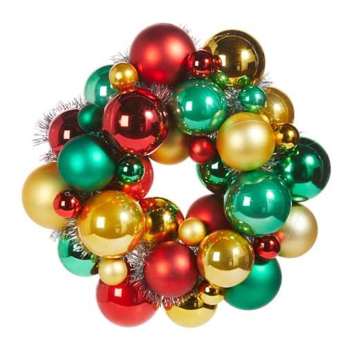Raz Imports Classic Carols Ball Wreath Ornament, 11"