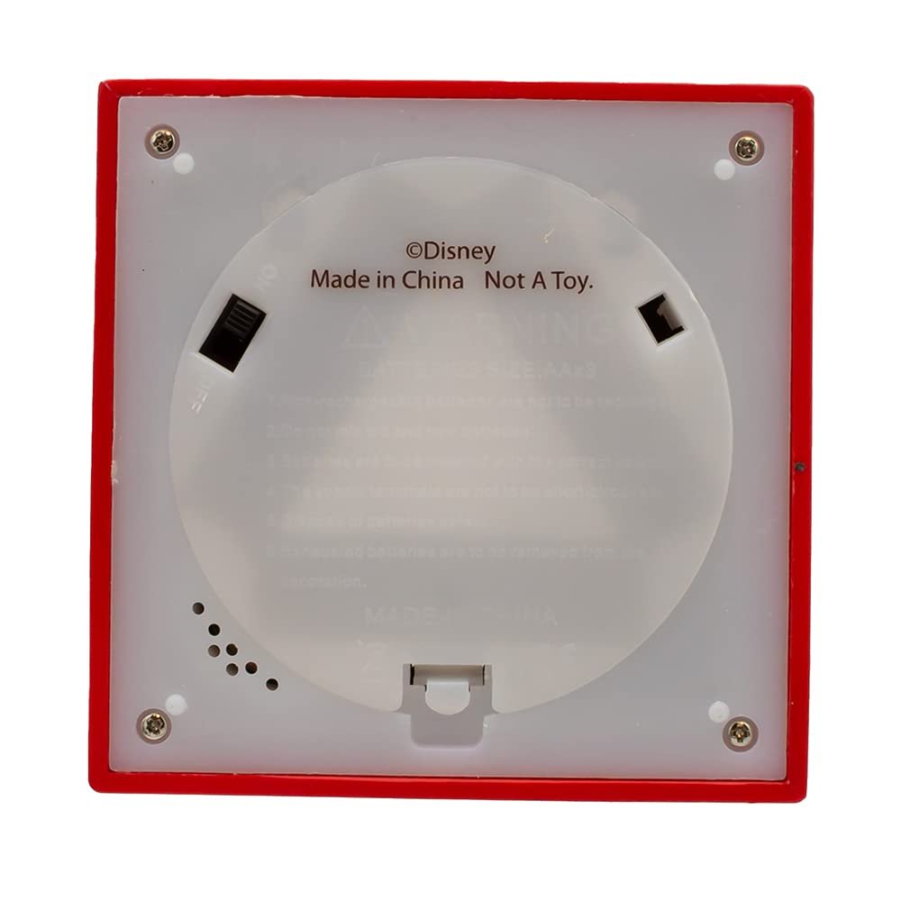 Disney Kurt Adler 9-Inch Battery-Operated Mickey and Minnie Spinning Musical Light-Up Lantern Table Piece, Red