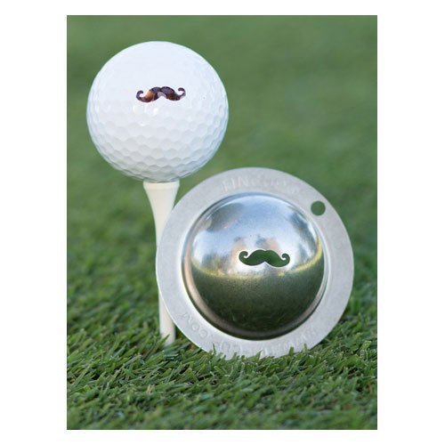 Tin Cup Stache Golf Ball Marker