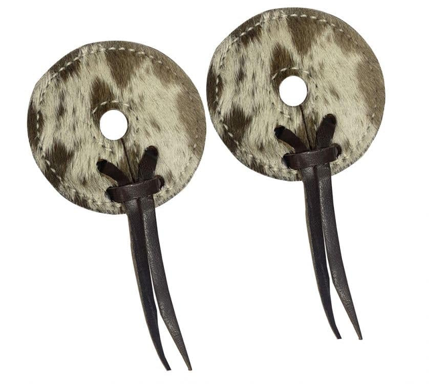 Showman Hair-On Cowhide Leather Bit Guards
