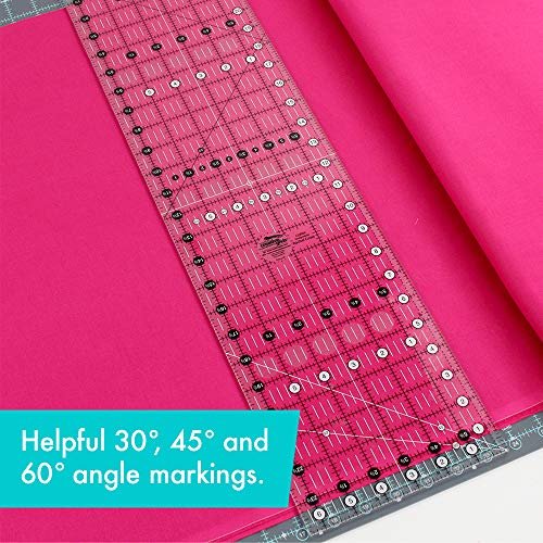 Creative Grids Quilt Ruler 6-1/2in x 24-1/2in Rectangle - CGR24 – Made in USA, Non-Slip Grip Acrylic Quilting, Sewing, Crafting, Patchwork Ruler for Measuring & Cutting Fabric