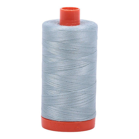 Aurifil Mako Cotton Thread Solid 50wt 1422yds Bright Grey Blue