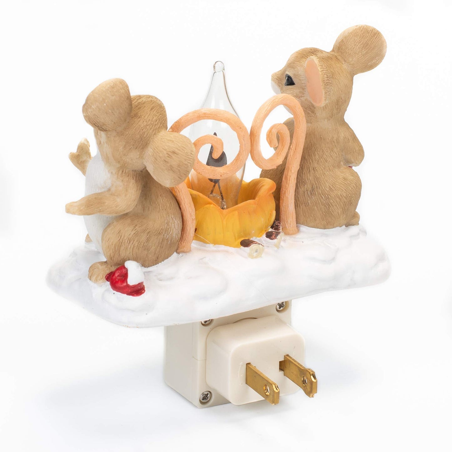 Campfire Friendly Mice 5 inch Swivel Base Plug-in Flickering Nightlight