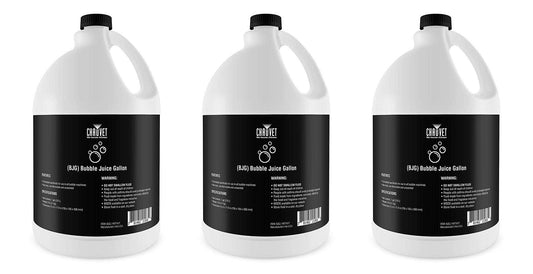 (3) Chauvet DJ BJG Gallon Bubble Fluid Juice 4 Hurricane Bubble Haze+Bubble Machines