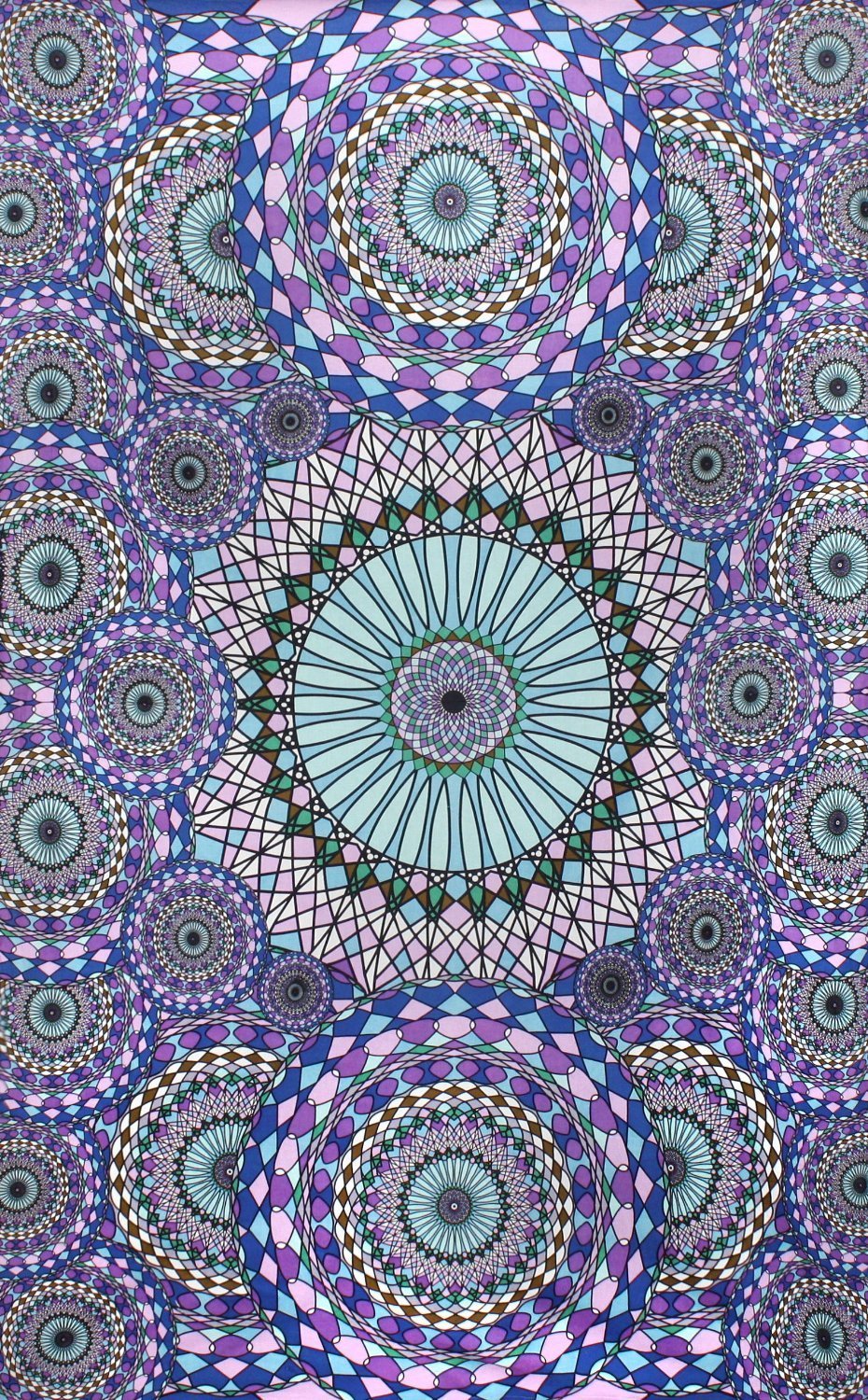 Sunshine Joy 3D Geometric Rings Tapestry Tablecloth Beach Sheet 60x90 Inches