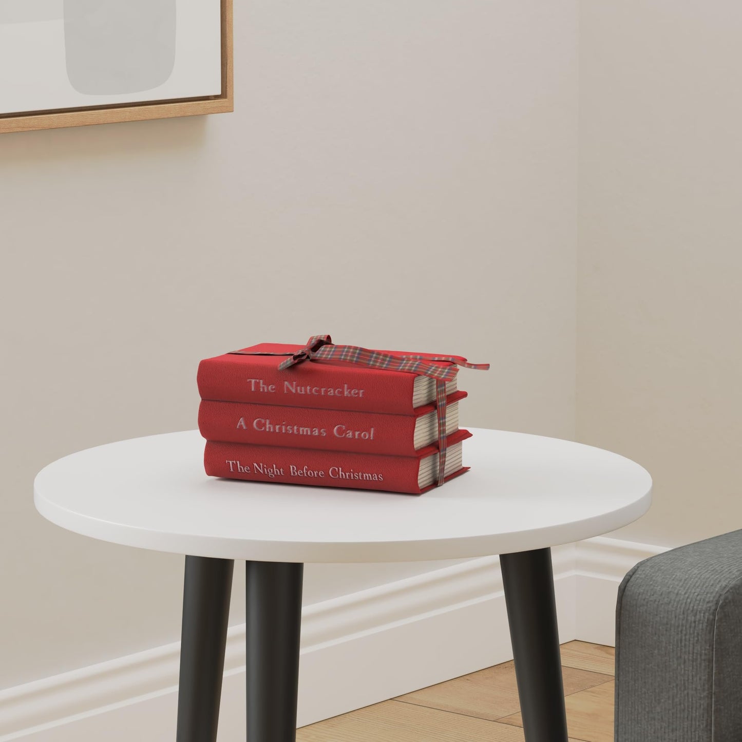 RAZ Imports Nutcracker Traditions 8" Red Stacked Christmas Books