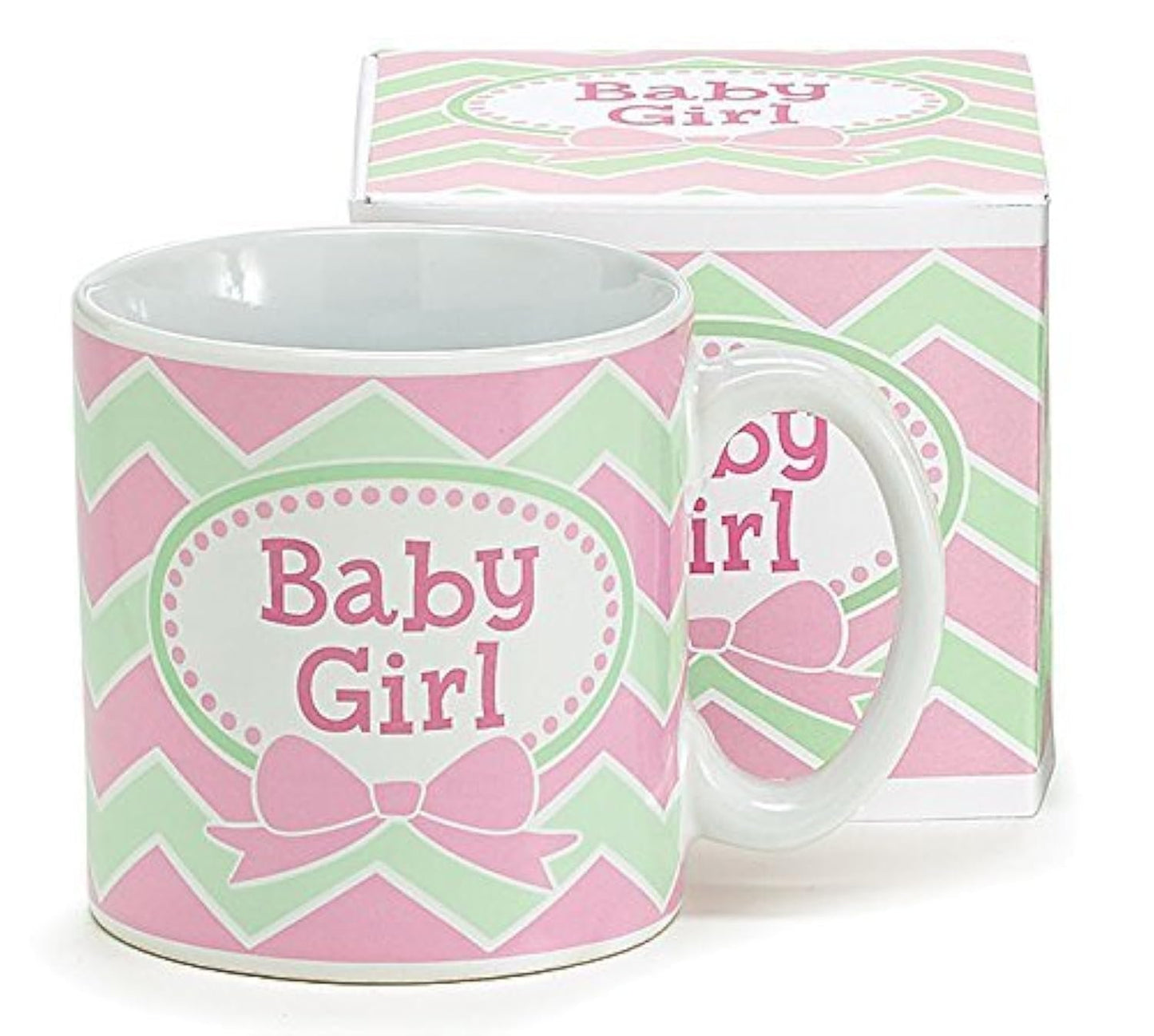 Burton & Burton Baby Girl Chevron Ceramic Mug