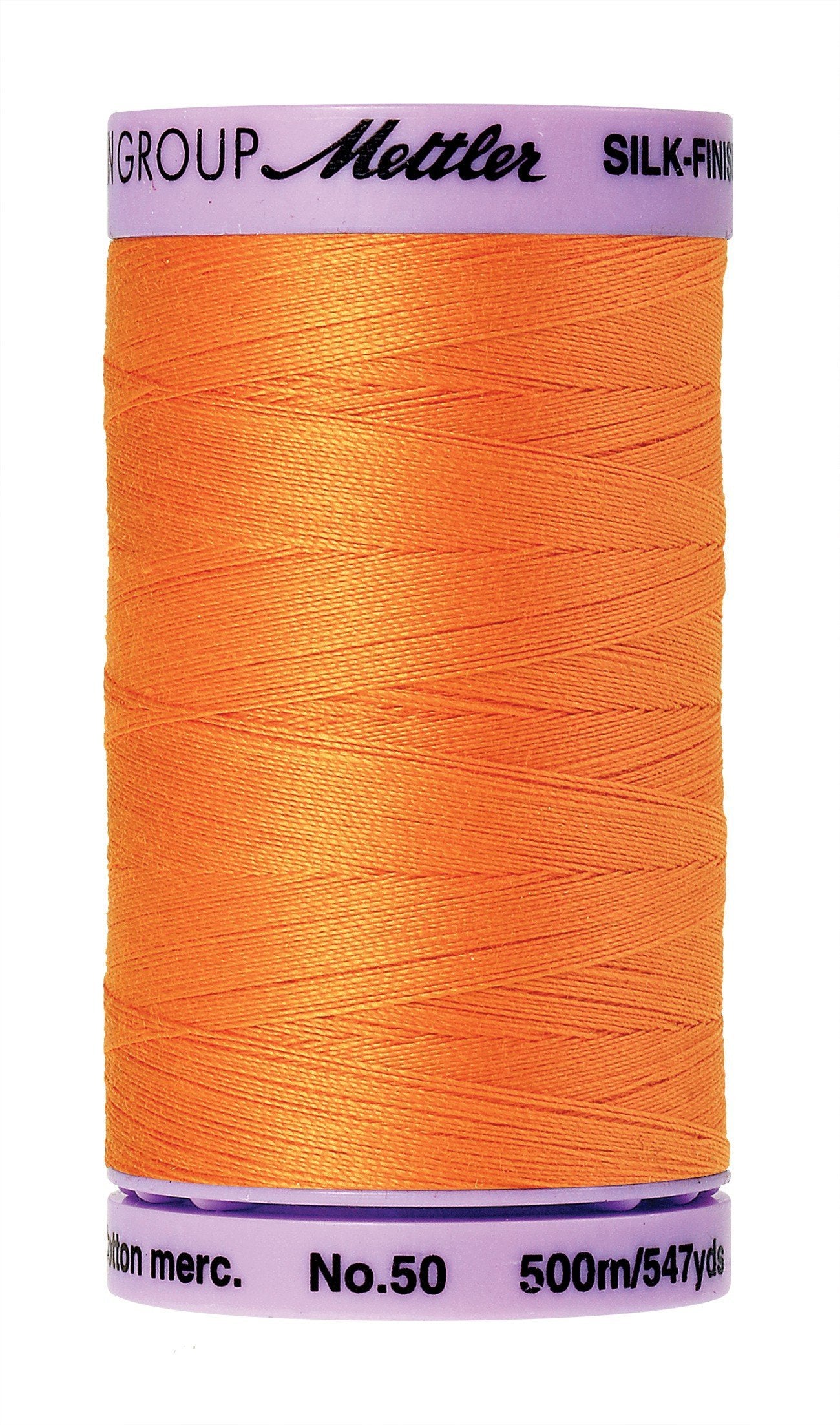 Mettler Silk-Finish Solid Cotton Thread, 547 yd/500m, Pumpkin