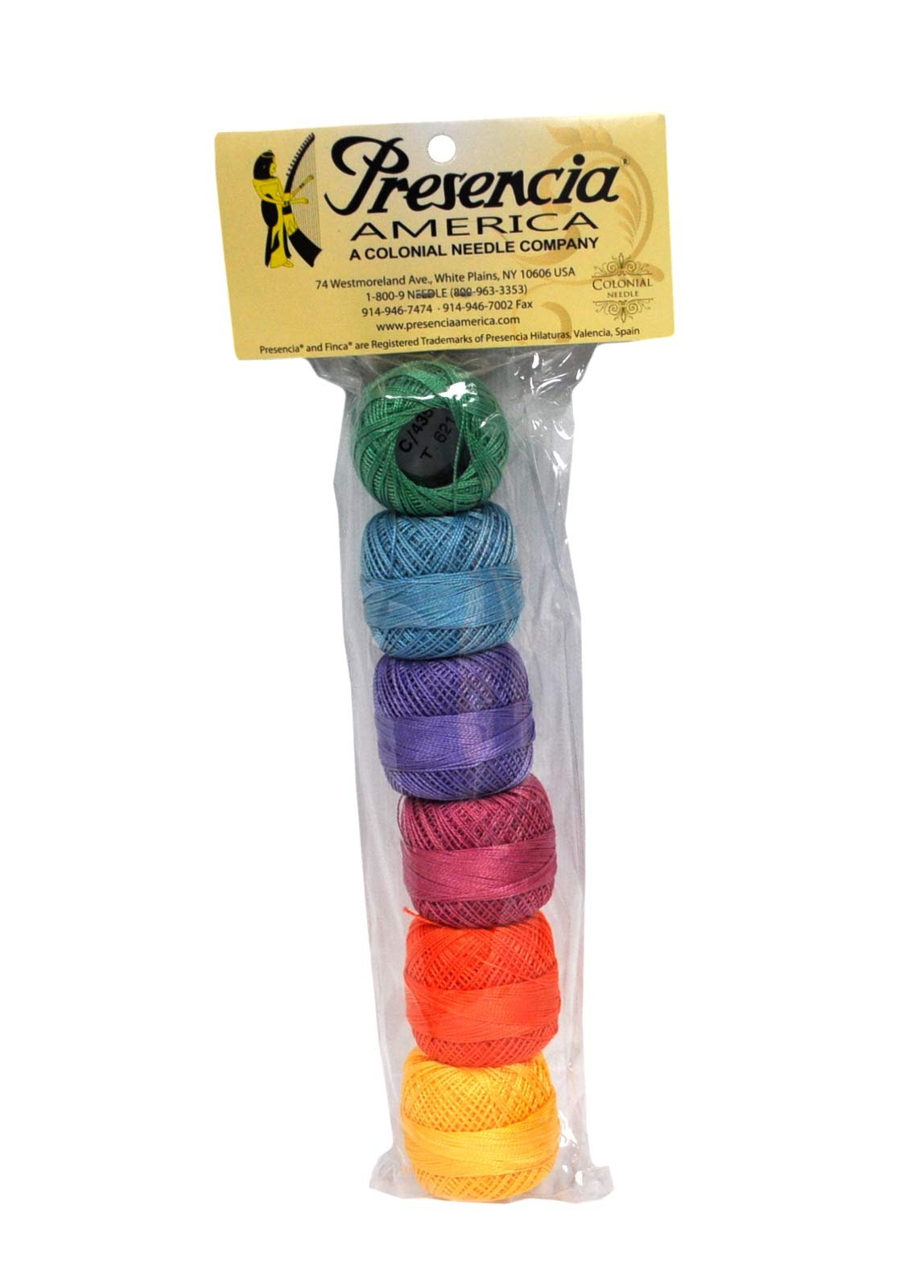 Presencia Pearl Cotton Size 12 Sampler Pack Mardi Gras