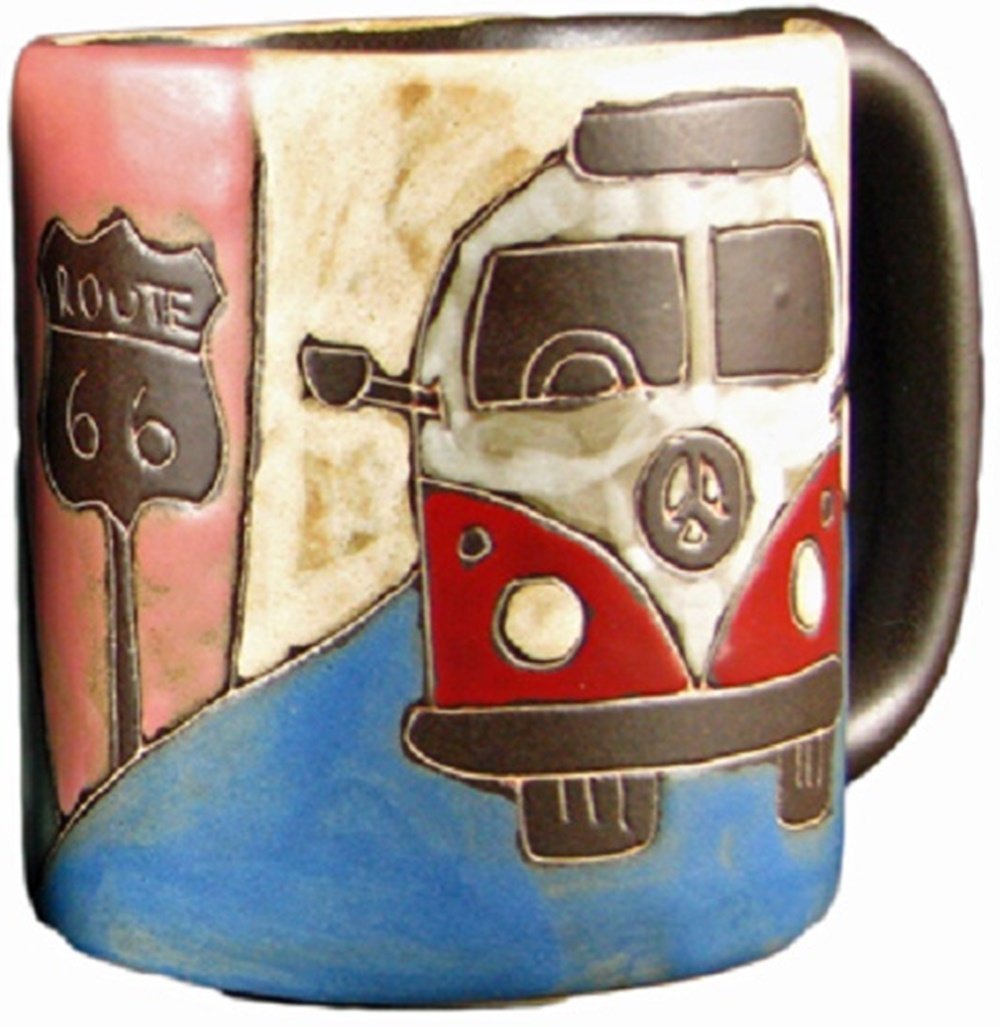 Mara Stoneware Mug - Love Bus - 16 oz