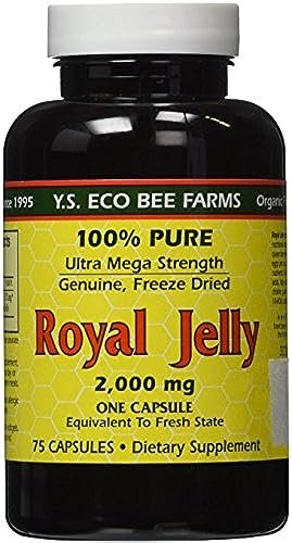 YS Eco Bee Farms Royal Jelly 2,000 mg - 75 Capsules (Pack of 2)