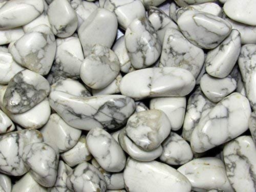 Zentron Crystal Collection: Tumbled White Howlite, Includes Velvet Bag - Large 1" Pieces (1/2 Pound)
