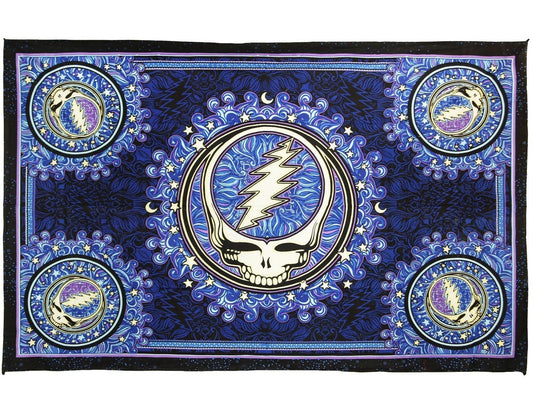 Sunshine Joy Grateful Dead Steal Your Face Tapestry Dan Morris Wall Art 60x90 Inches