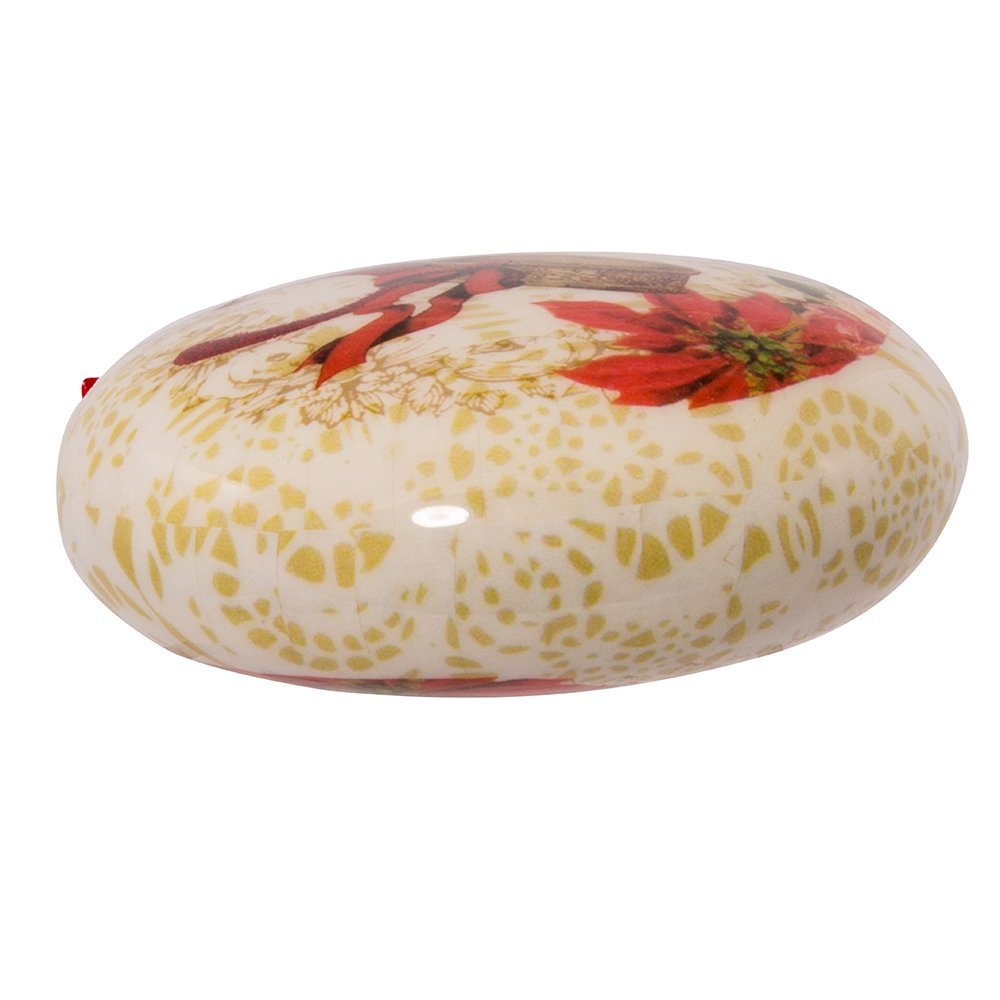 Kurt Adler 85mm Decoupage Ball Ornament Set of 12, 12 Piece for Christmas