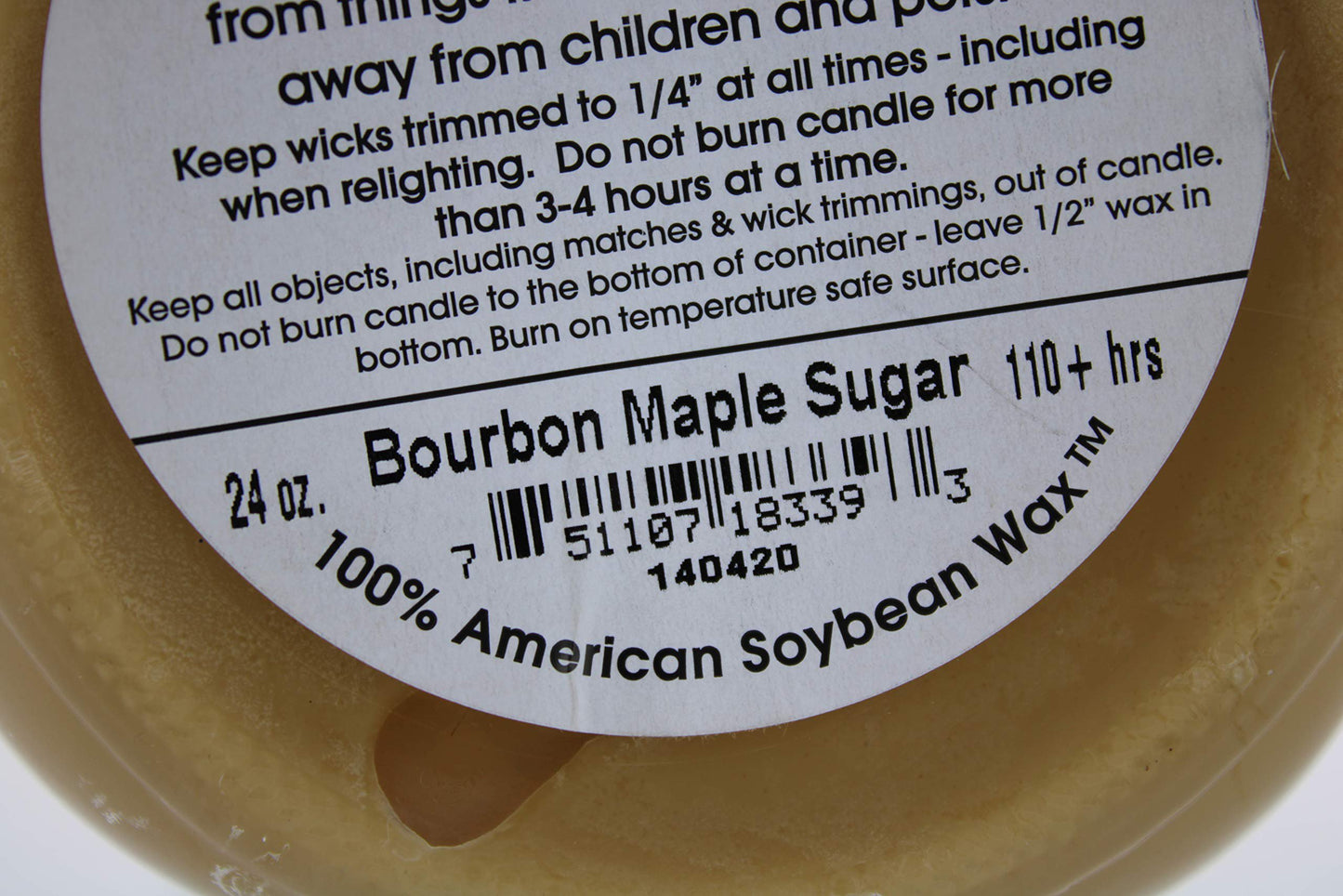Swan Creek 100% American Soybean 24 Oz. Jar Candle - Bourbon Maple Sugar