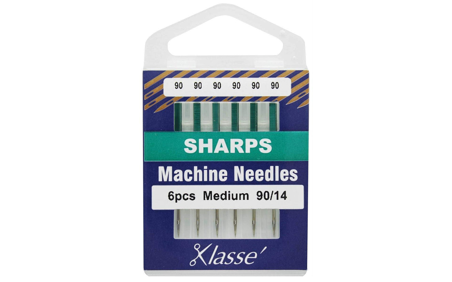 Klasse Machine Needle Sharps Size 90/14 6pc