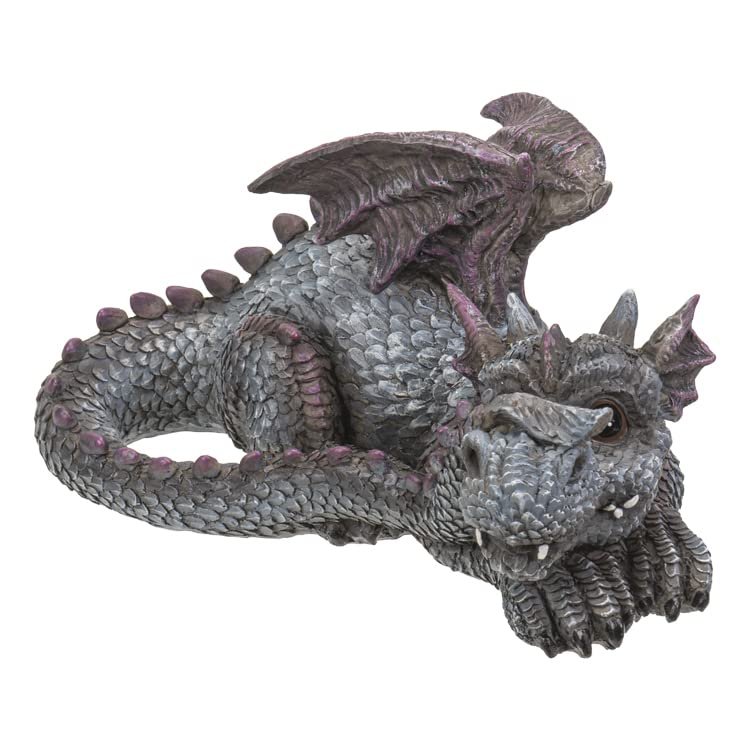 Pacific Trading Blue Dragon Laying Down Figurine 7.4 Inch