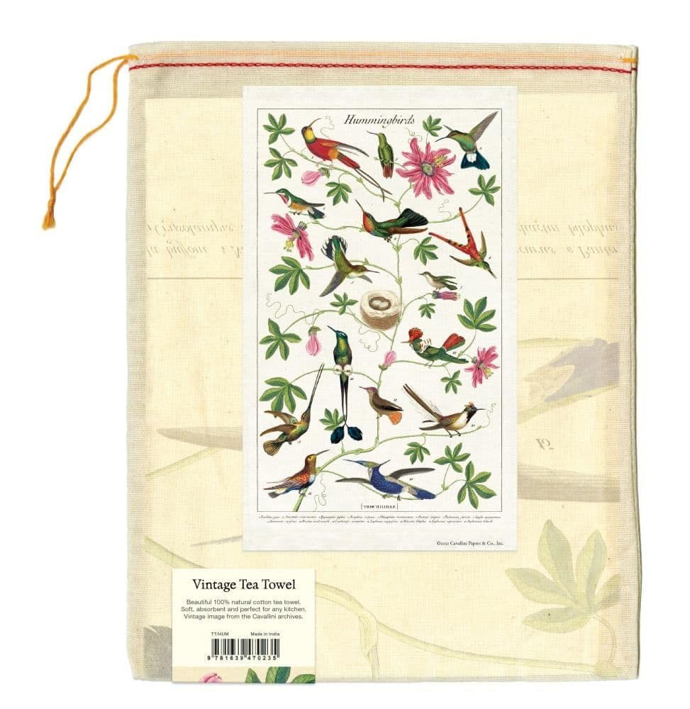 Cavallini & Co., Hummingbirds Vintage Kitchen / Tea Towel