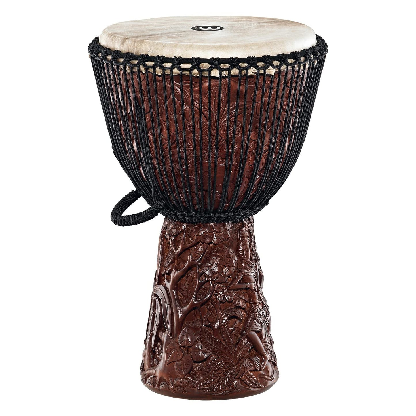 Meinl Percussion Artisan Edition Professional Djembe Hand Drum Circle Instrument, Carved Mahogany — NOT Made in China — African Mali Weave Ropes and Rawhide, 2-Year Warranty (PROADJ3-XXL)