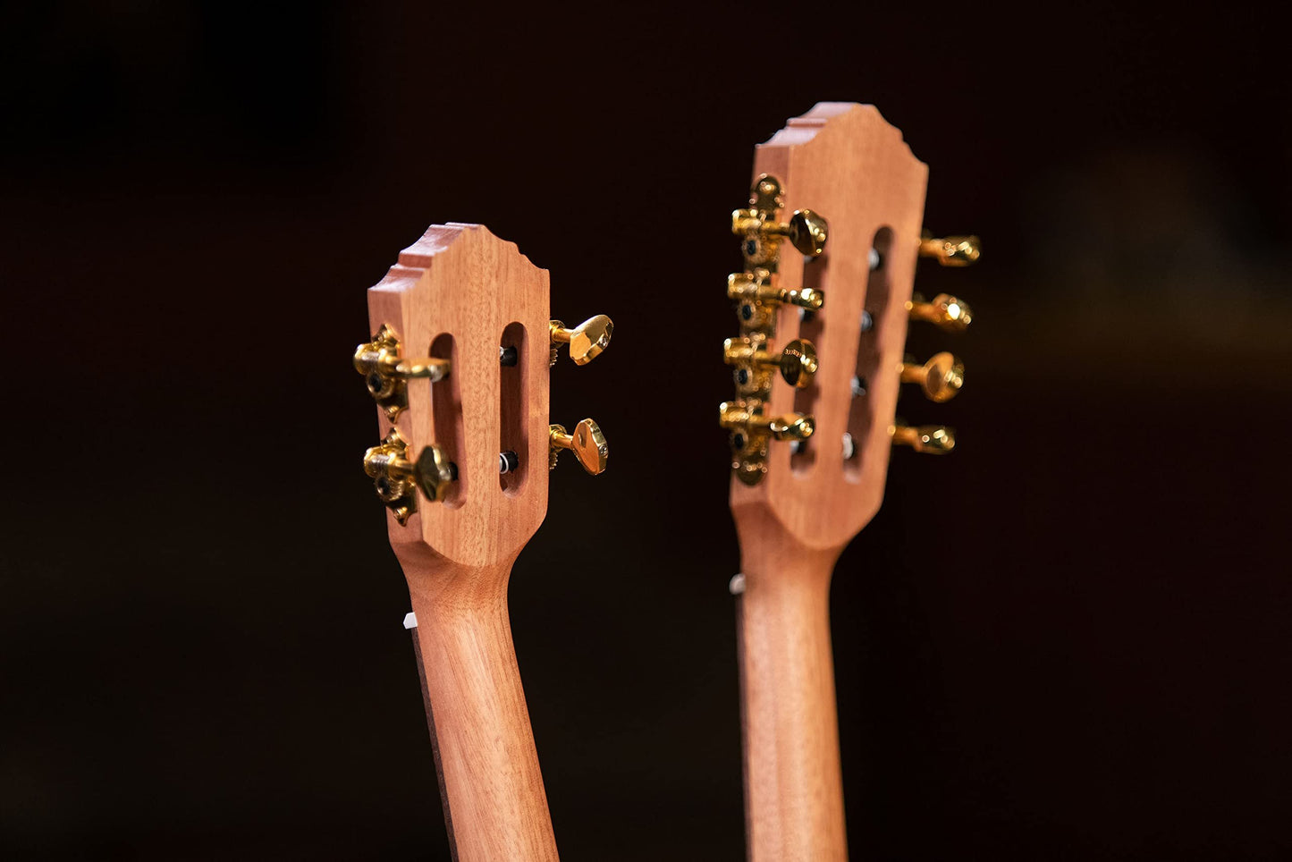 Ortega Guitars Custom Built Series Double Neck 4 & 8 String Tenor Acoustic-Electric Ukulele w/Bag, Right (Hydra-ZS)