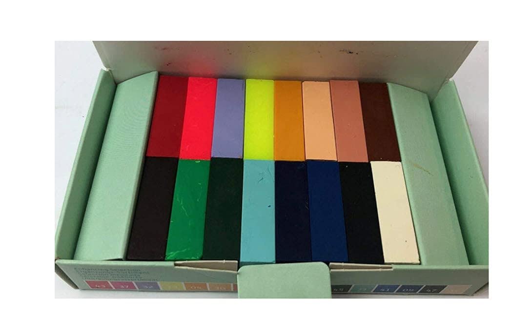 Encaustic Art the Original: ENHANCING SELECTION Set of 16 Vibrant Beeswax Blocks Safe, Non Toxic and Perfect for Kids, Teens, and Adult Beginner and Professional Artists-Handcrafted in Germany