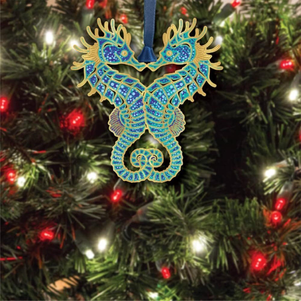 Beacon Design Hanging Christmas Tree Ornament – 100% Brass Christmas Decorations for Year-Round Display, 3 Oz. Shatterproof Christmas Ornaments, Made in USA