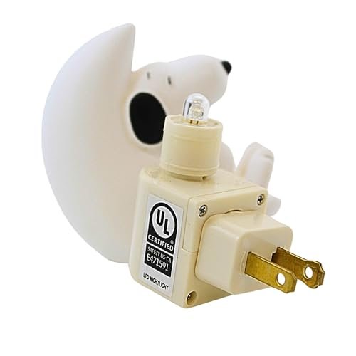 Roman Giftware Inc., Night Light Collection, 4.25" H Snoopy Moon Night Light,Religious, Inspirational, Durable (2x3x5)