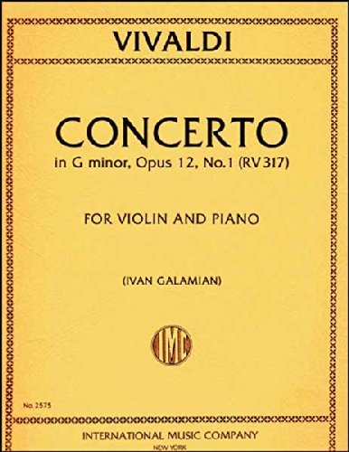 Concerto in G minor, RV 317, Op. 12, No. 1 for Violin (IMC2575)