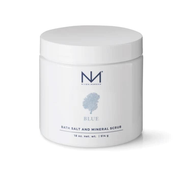 Niven Morgan Blue Bath Salt and Mineral Scrub 18oz