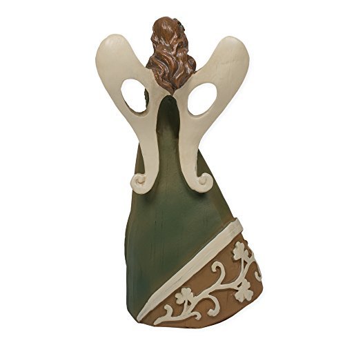 Roman Giftware Inc., Irish & Celtic Collection, 7" H Woodcut Irish Angel Figure,Religious, Inspirational, Durable (7x3x2)