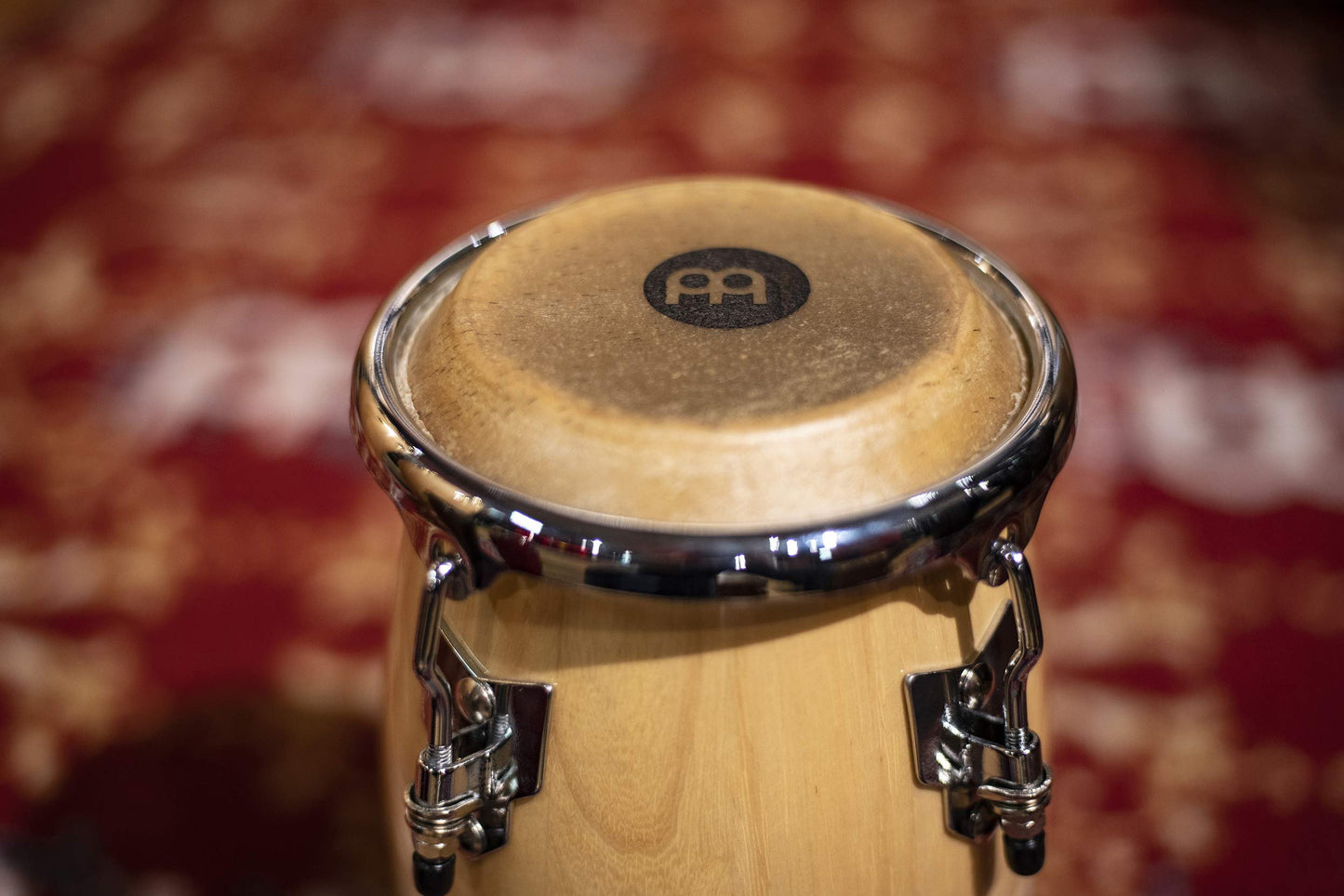 4 1/2" Mini Conga with Hardwood Shell and Tunable Buffalo Skin Head - NOT MADE IN CHINA, 2-YEAR WARRANTY