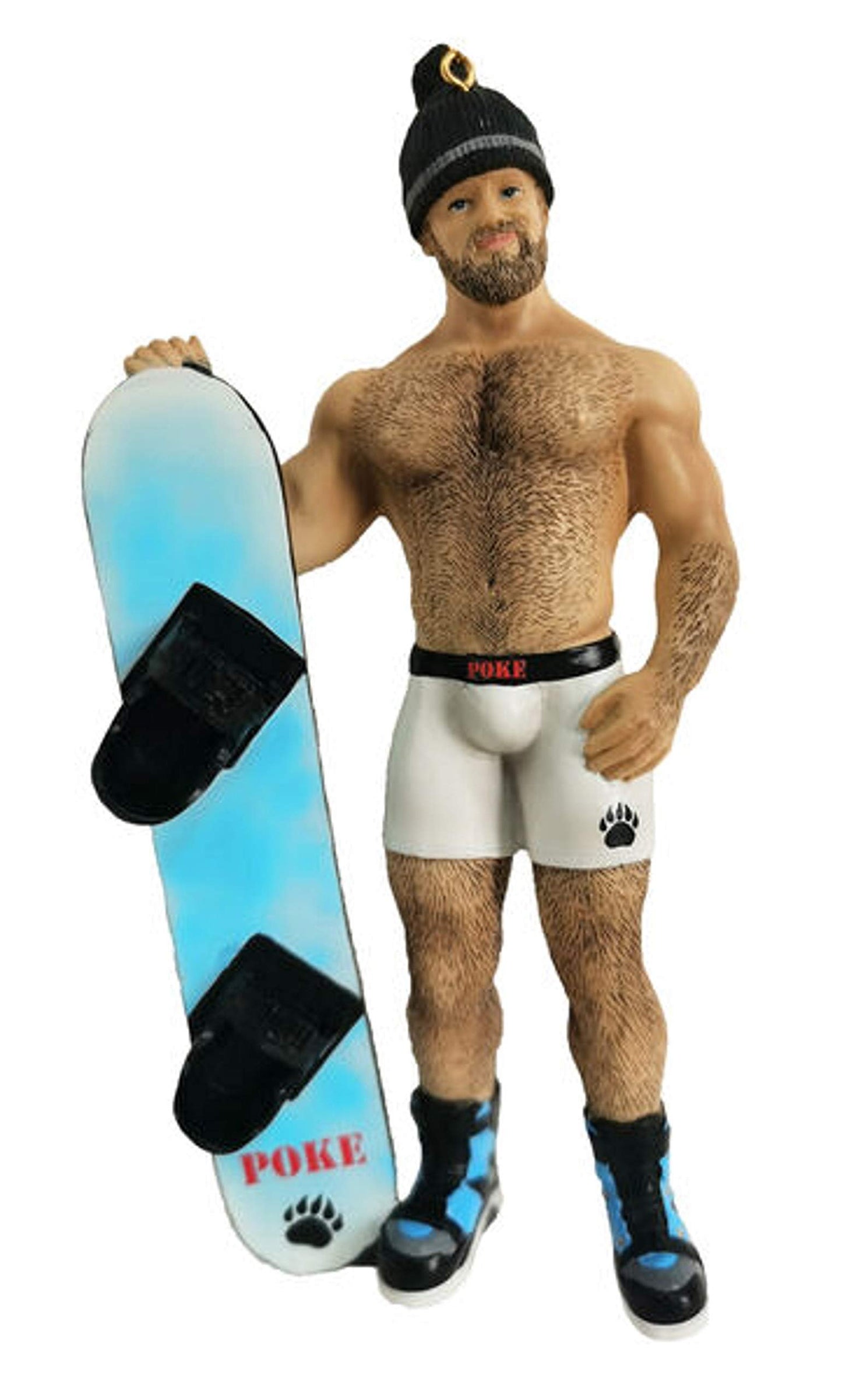 December Diamonds Poke The Bear Series 55-55320 Snowboard Bear