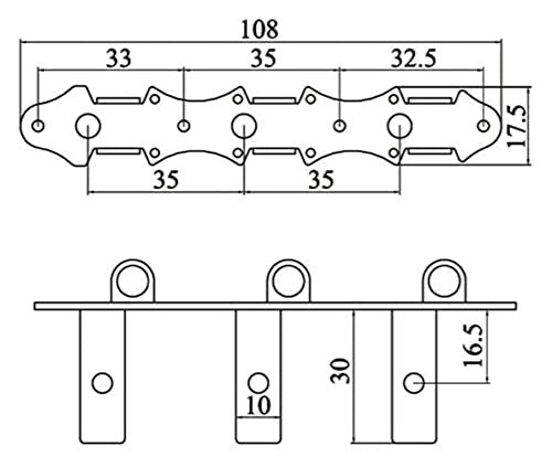 Ortega Guitars Classical Deluxe Tuning Machines 3L x 3R w Baseplate & Black Buttons (OTMDLX-BKBK)