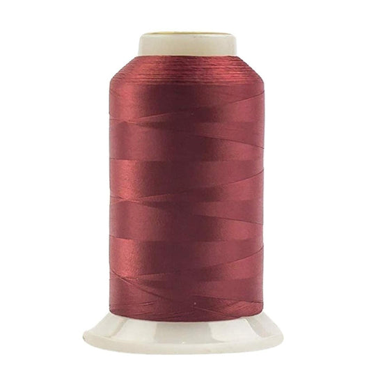 WonderFil, Specialty Threads, InvisaFil, 2-Ply Cottonized Soft Polyester, Silk-Like Thread for Fine Sewing, 100wt - 2500m (Wine)