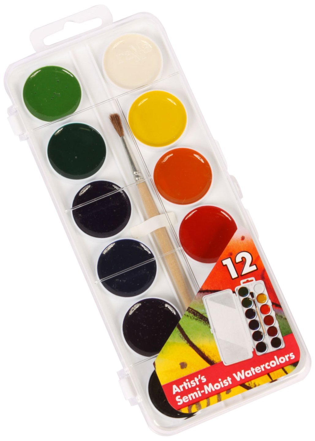 Jack Richeson Student Semi Moist Watercolor, Set of 12