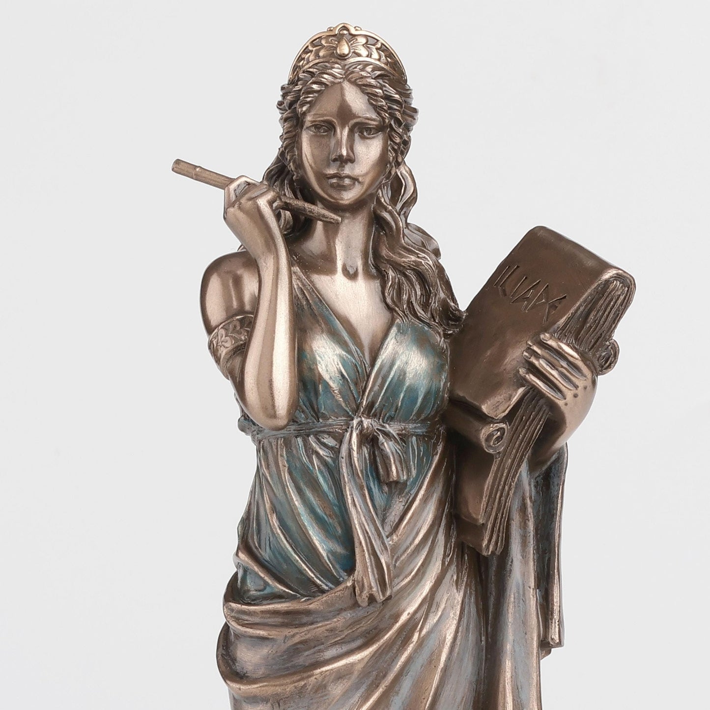 Veronese Design 9 Inch Calliope The Greek Muse of Epics Cold Cast Resin Bronze Finish Sculpture