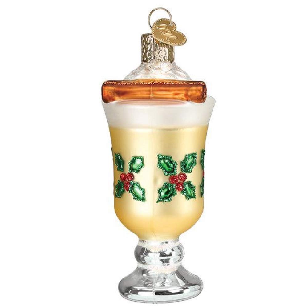 Old World Christmas Eggnog Blown Glass 2020 Unique Christmas Ornaments for Christmas Tree Decorations