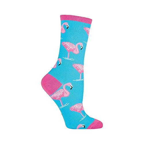 Socksmith Ladies Flamingo Sock,Sky Blue,One Size
