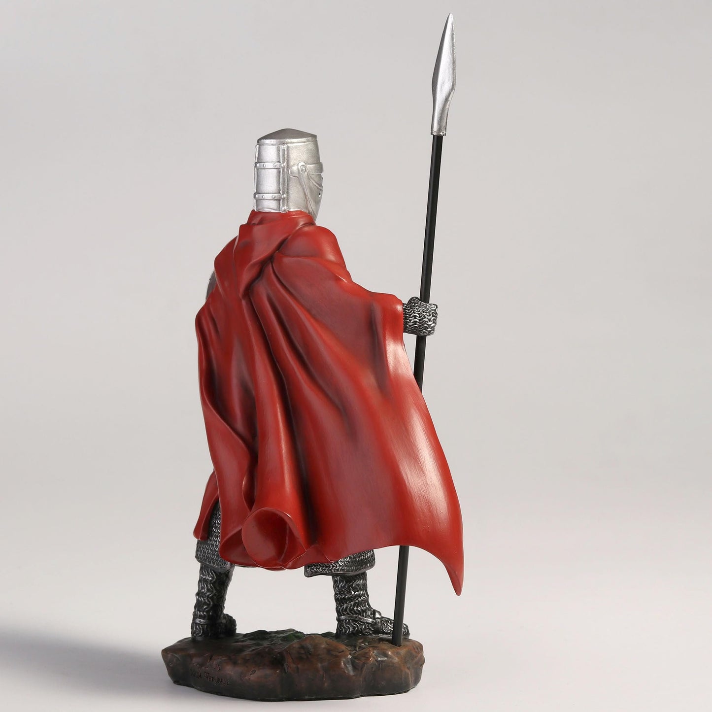 Veronese Design 7 3/4 Inch Maltese Knights Hosipitaller Templar Spear and Shield Hand Painted Polystone Home Decor Statue Collectibles