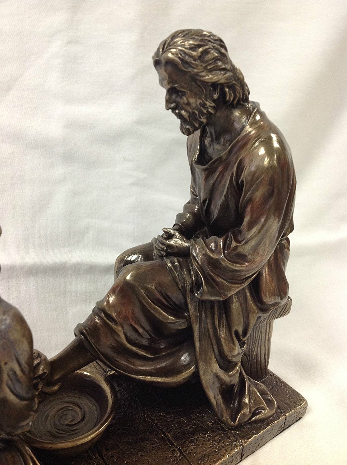WU Unicorn Studios Jesus Washing His Disciple's Feet Statue Sculpture (Bronze)