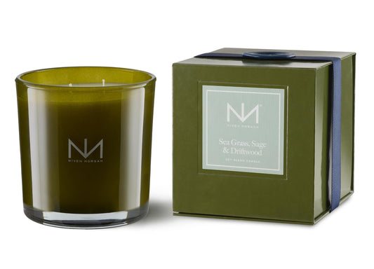 Niven Morgan, Verdant Candle, Sea Grass, Sage and Driftwood, 14 Ounces